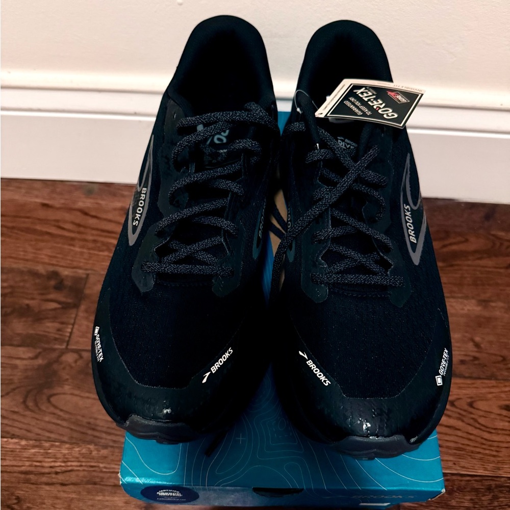 Brooks Men's Black Gore-Tex Athletic Shoes - DIVIDE 5 GTX - Size 10 - Picture 2 of 4